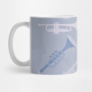 Blue and Gray Trumpet Camo Mug